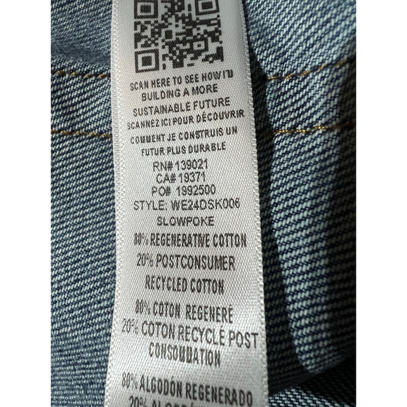 FRAME DENIM WOMENS SIZE 26 DOROTHY JEAN FRAYED HEM MIDI SKIRT BLUE NEW - Picture 9 of 11